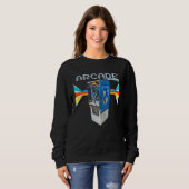 Sweatshirt Borne d'arcade machine 1970 1980 1990 Jeu vidéo C (Devant entier)