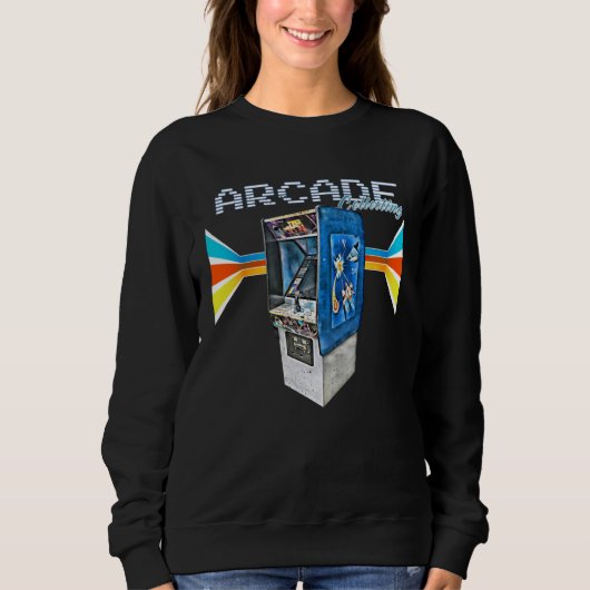 Sweatshirt Borne d'arcade machine 1970 1980 1990 Jeu vidéo C (Devant)