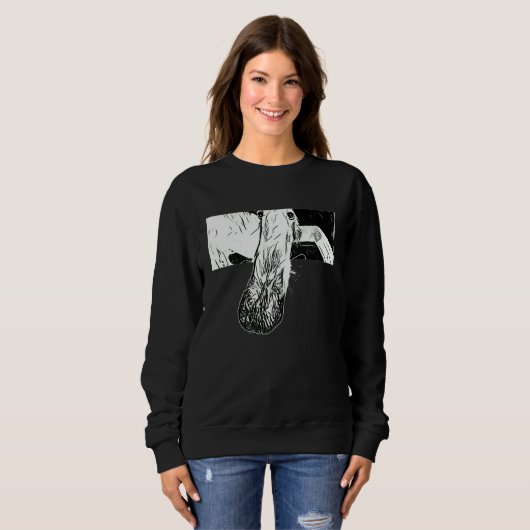 SWEATSHIRT BORZOI MEME LONG NOSE DOG (Devant entier)