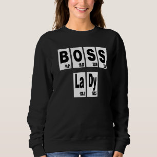 Sweatshirt Boss Lady Chimie Graphique périodique Lettre d'imp