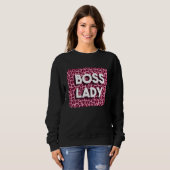 Sweatshirt Boss Lady Powerful Woman Working From Home Feminis (Devant entier)