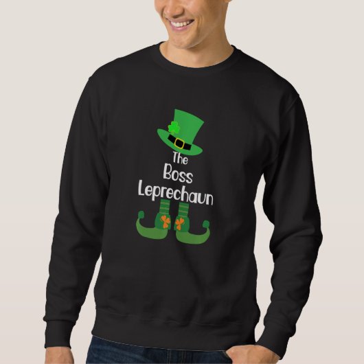 Sweatshirt Boss Leprechaun Family Group St Patrick S Day Part (Devant)