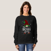 Sweatshirt Bossy Gnome Buffalo Plaid Matching Family Christma (Devant entier)