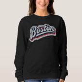 Sweatshirt Boston Baseball Throwback u2013 Classic Retro Vint (Devant)