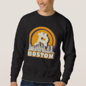 Sweatshirt Boston Bitcoin Maximalist  Bitcoin Boston Skyline (Devant)