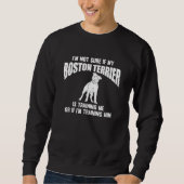 Sweatshirt Boston Bull Terrier Dog Retro Dogs Owner Dad Mom (Devant)