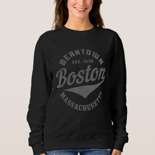 Sweatshirt Boston Massachusetts Beantown Est. 1630 Pride Vint (Devant)