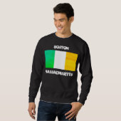 Sweatshirt Boston Massachusetts Irish Flag – Boston Souvenir (Devant entier)