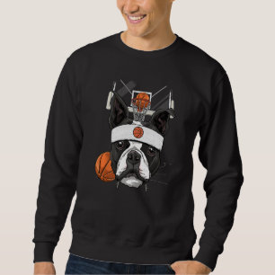 Sweatshirt Boston Terrier Basketball Amoureux de les chiens P