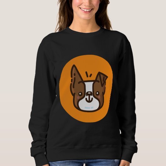 Sweatshirt Boston Terrier Brown (Devant)