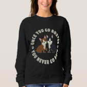 Sweatshirt Boston Terrier Chien Maman Masque Médicale (Devant)