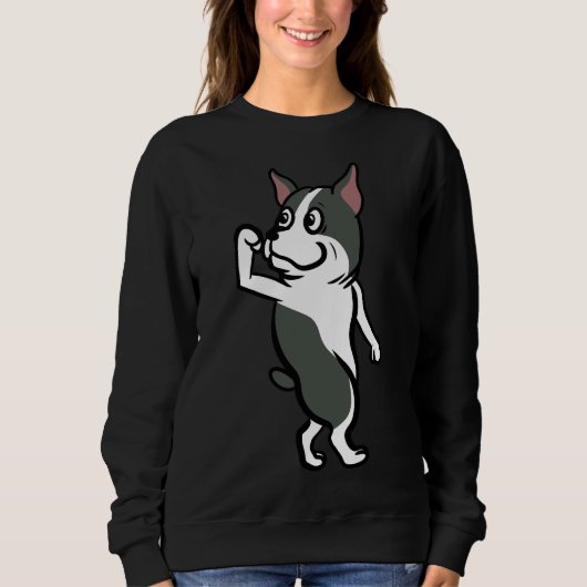 Sweatshirt Boston Terrier Hype Dance Move (Devant)