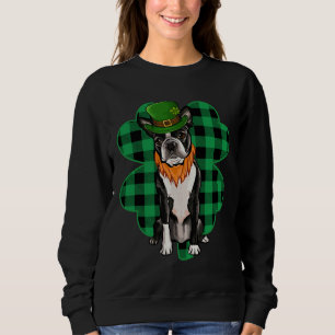 Sweatshirt Boston Terrier Leprechaun St Patricks Day Lucky C