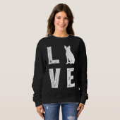 Sweatshirt Boston Terrier Love  1 (Devant entier)