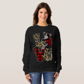 Sweatshirt Boston Terrier Love Leopard Happy (Devant entier)
