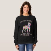 Sweatshirt Boston Terrier Mama Floral Dog Mom Mothers Day (Devant entier)