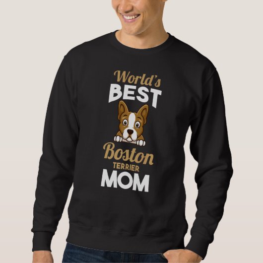 Sweatshirt Boston Terrier Maman (Devant)