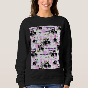 Sweatshirt Boston Terrier  Pixelart Pattern Graphic
