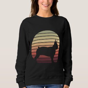 Sweatshirt Boston Terrier Retro Sunset Boston Terrier Dog S