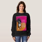Sweatshirt Boston Terrier s'aime l'autre graphique (Devant entier)