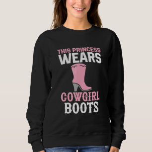 Sweatshirt Botte de fille Horse Country Girls Princess Ladies