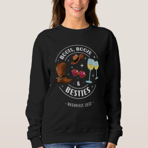 Sweatshirt Bottes Alcool Et Meilleures Amies Nashville Enterr