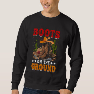 Sweatshirt Bottes au sol Cowboy Western Cowgirl Linedan
