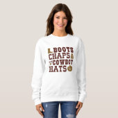 Sweatshirt Bottes Cuirs Et Chapeaux De Cowboy (Devant entier)