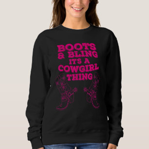 Sweatshirt Bottes de fille Bling Femmes mignonne Amour Pays V