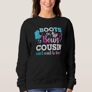 Sweatshirt Bottes Ou Bows Cousin Genre Révéler Baby shower An