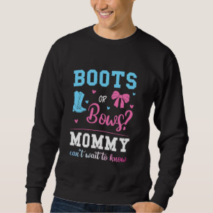 Sweatshirt Bottes Ou Bows Maman Genre Révéler Rose Ou Bleu