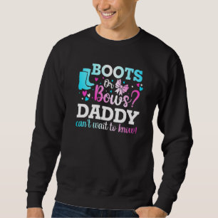 Sweatshirt Bottes Ou Bows Papa Baby shower De Révélation De S