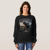 Sweatshirt Botweiler Photographic – Robot Rottweiler Funny (Devant entier)