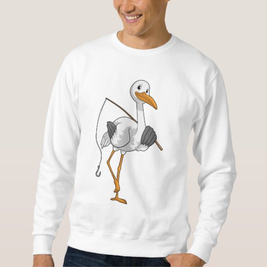 Sweatshirt Bouche en Fisher avec canne à pêche (Devant)