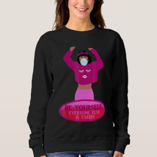 Sweatshirt Boucles de cheveux bouclés Lèvres Buble Gum Midrif