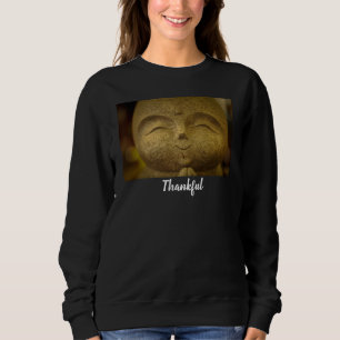 Sweatshirt Bouddha féminin souriant et reconnaissant
