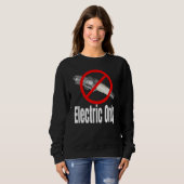 Sweatshirt Bougie d'allumage Biffée Véhicules électriques (Devant entier)