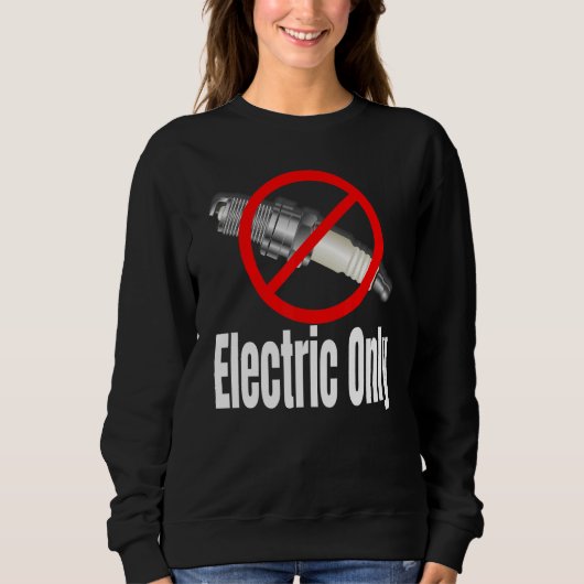 Sweatshirt Bougie d'allumage Biffée Véhicules électriques (Devant)