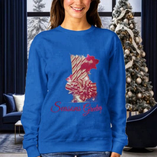Sweatshirt Bougie de fêtes rubannée