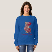 Sweatshirt Bougie de fêtes rubannée (Devant entier)