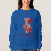 Sweatshirt Bougie de fêtes rubannée (Devant)
