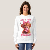 Sweatshirt Boujee Highland Cow (Devant entier)