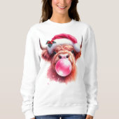 Sweatshirt Boujee vache de Noël (Devant)