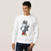 Sweatshirt Boule de bowling de chat (Devant entier)