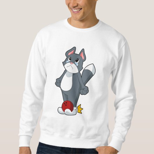 Sweatshirt Boule de bowling de chat (Devant)