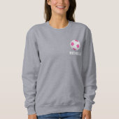 Sweatshirt Boule de football blanc rose moderne - ajouter le (Devant)