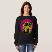 Sweatshirt Boule rose Rottweiler Pop Relaxé Convient (Devant entier)
