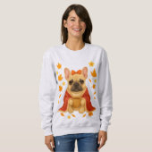 Sweatshirt Bouledogue français dans une couverture | Boisson (Devant entier)
