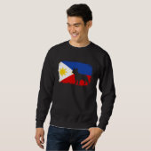 Sweatshirt Bouledogue français Philippin drapeau Philippines  (Devant entier)