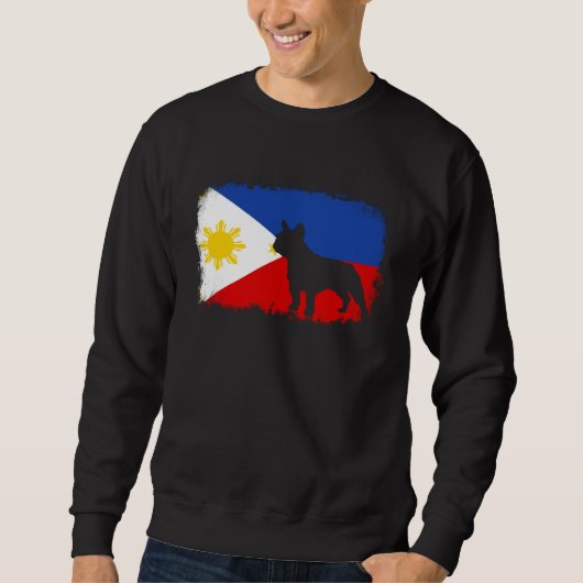 Sweatshirt Bouledogue français Philippin drapeau Philippines  (Devant)